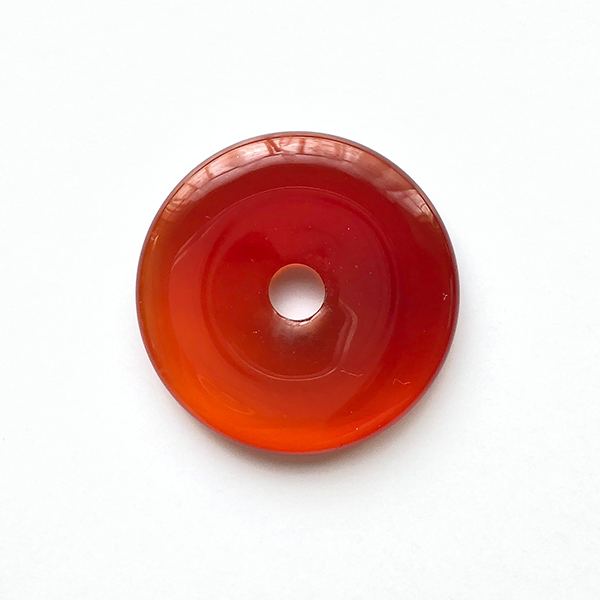ﾊﾟﾜｰｽﾄｰﾝ円盤型ﾍﾟﾝﾀﾞﾝﾄﾄｯﾌﾟ　カーネリアン(30mm)AC1571