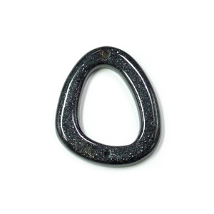 プラスチックビーズ トライアングルリング 34×30mm ジェットトゥインクル